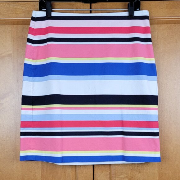 Talbots Dresses & Skirts - Talbots Cotton Blend Multicolor Striped Pencil Skirt - 10